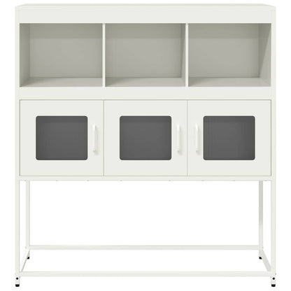 Sideboard 100,5x39x107 cm Cold-rolled Steel White