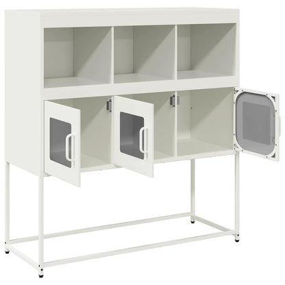 Sideboard 100,5x39x107 cm Cold-rolled Steel White