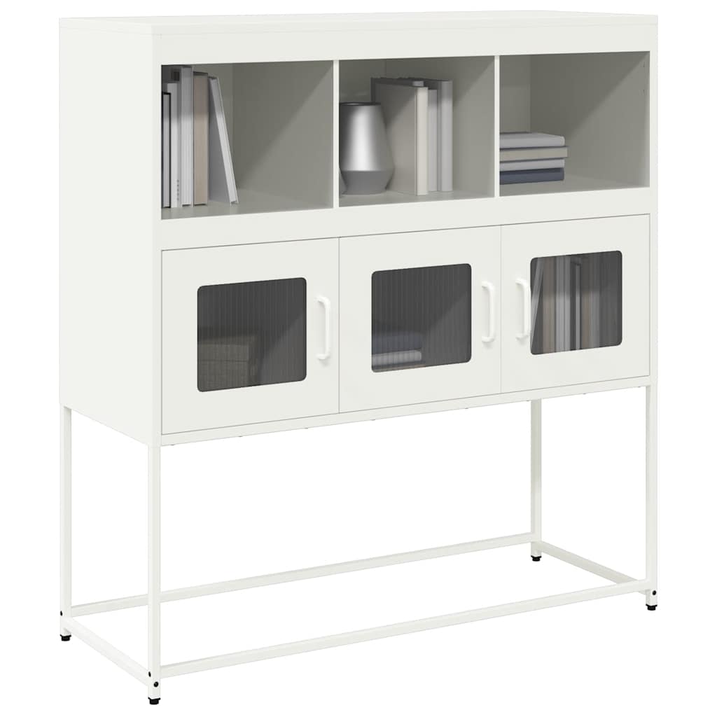 Sideboard 100,5x39x107 cm Cold-rolled Steel White