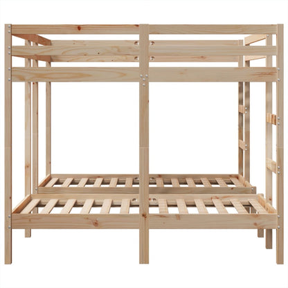 vidaXL Triple Bunk Bed Frame 160x200/80x160 cm Solid Wood Pine 6