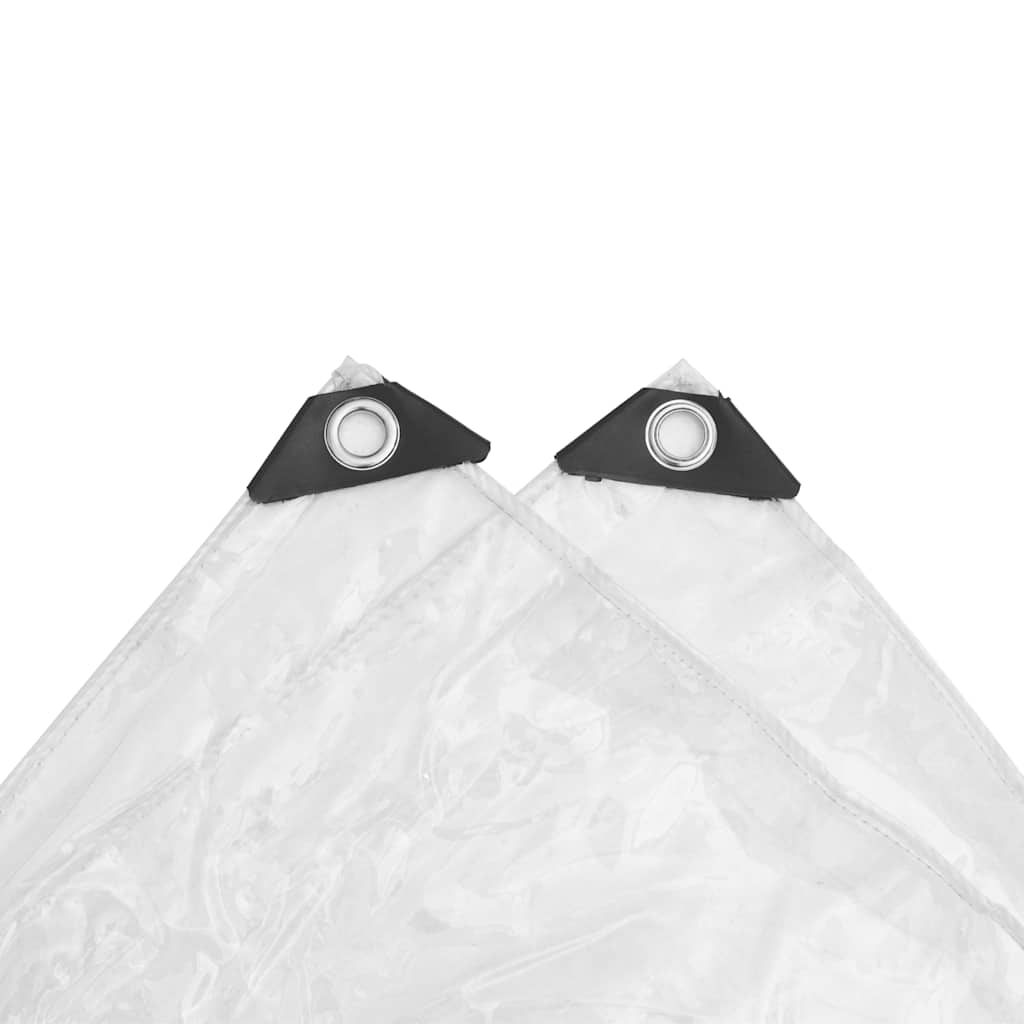 Clear Tarpaulin with Eyelets PVC Width 4 m 6 m