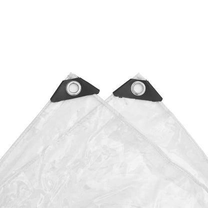 Clear Tarpaulin with Eyelets PVC Width 4 m 6 m