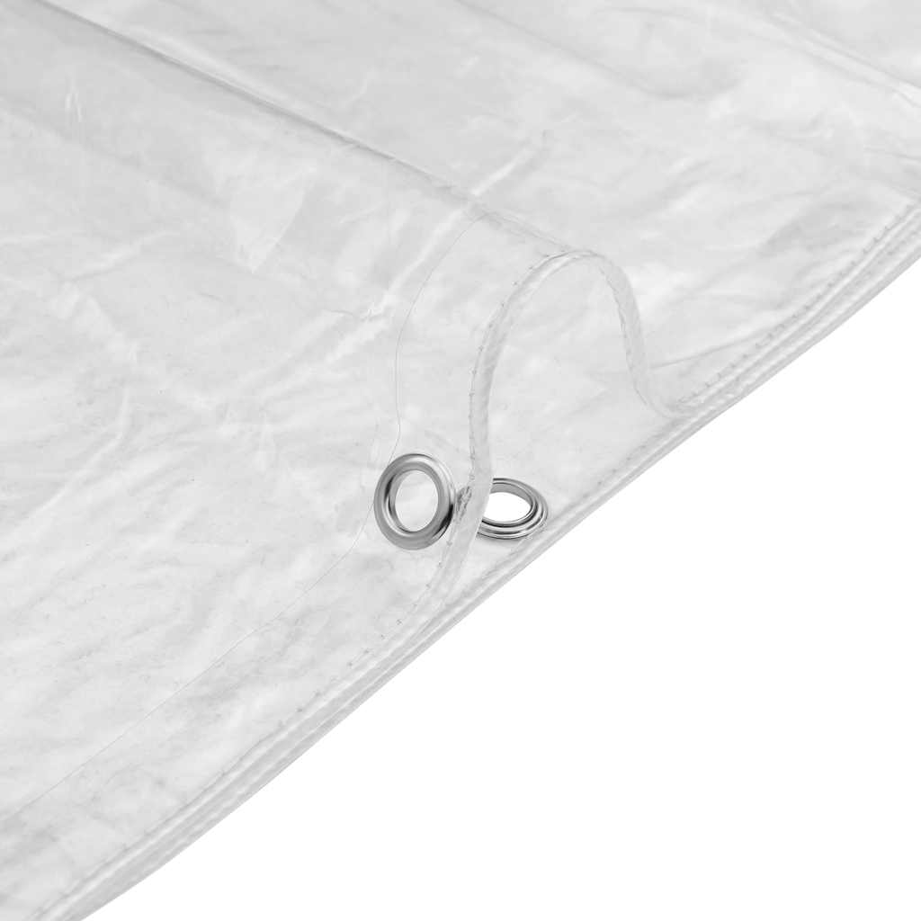 Clear Tarpaulin with Eyelets PVC Width 4 m 6 m