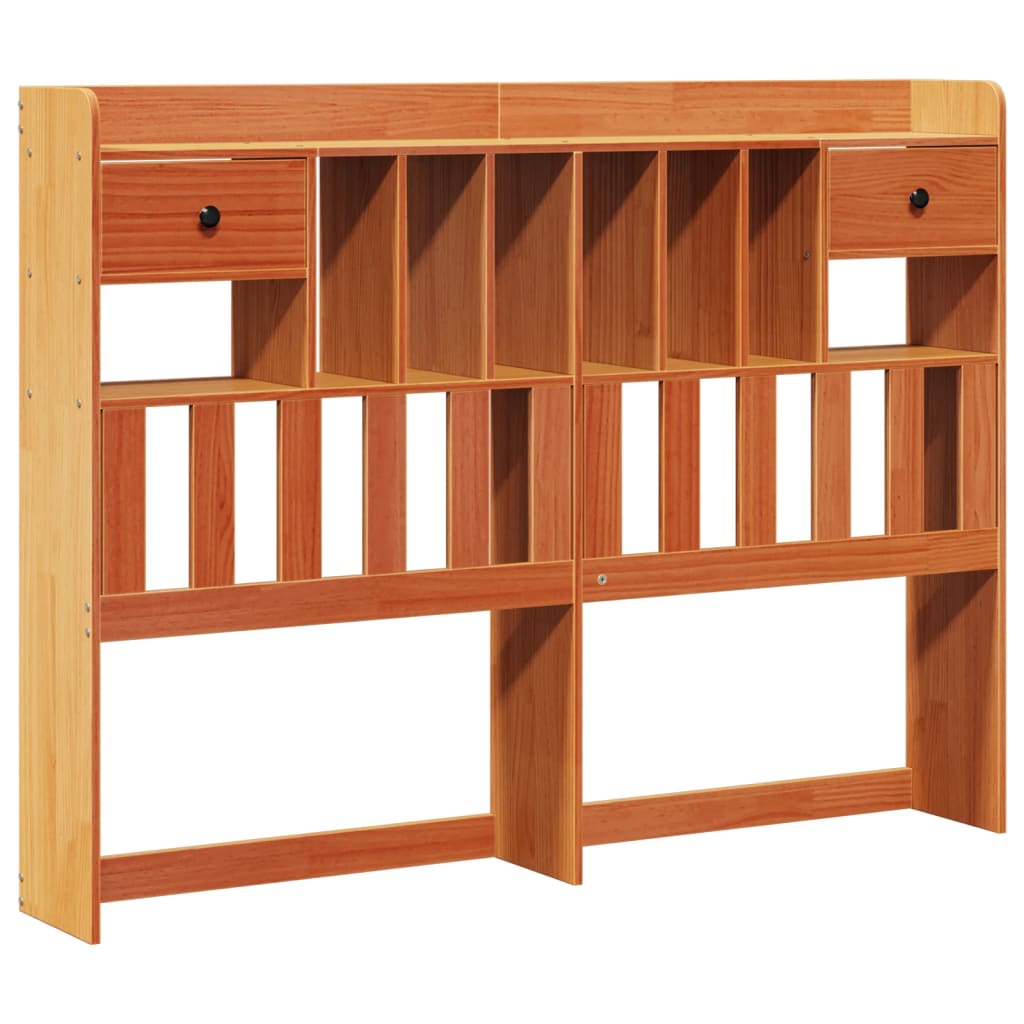 vidaXL Bookcase Bed without Mattress Wax Brown 150x200 cm 5