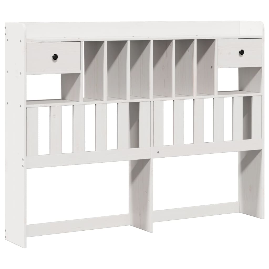 vidaXL Bookcase Bed without Mattress White 140x200 cm Solid Wood Pine 5