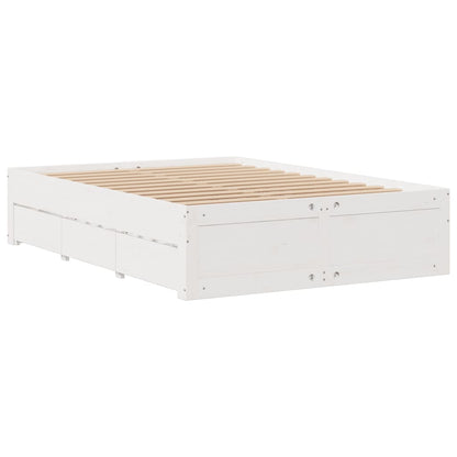 vidaXL Bookcase Bed without Mattress White 140x200 cm Solid Wood Pine 6