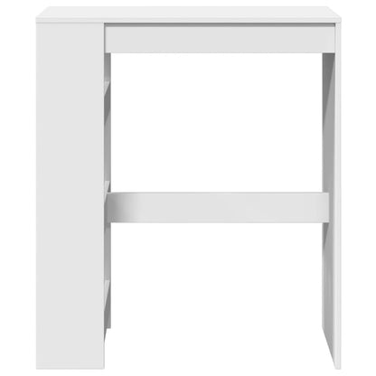 Bar Table with Racks 90x40x103,5 cm Engineered Wood White