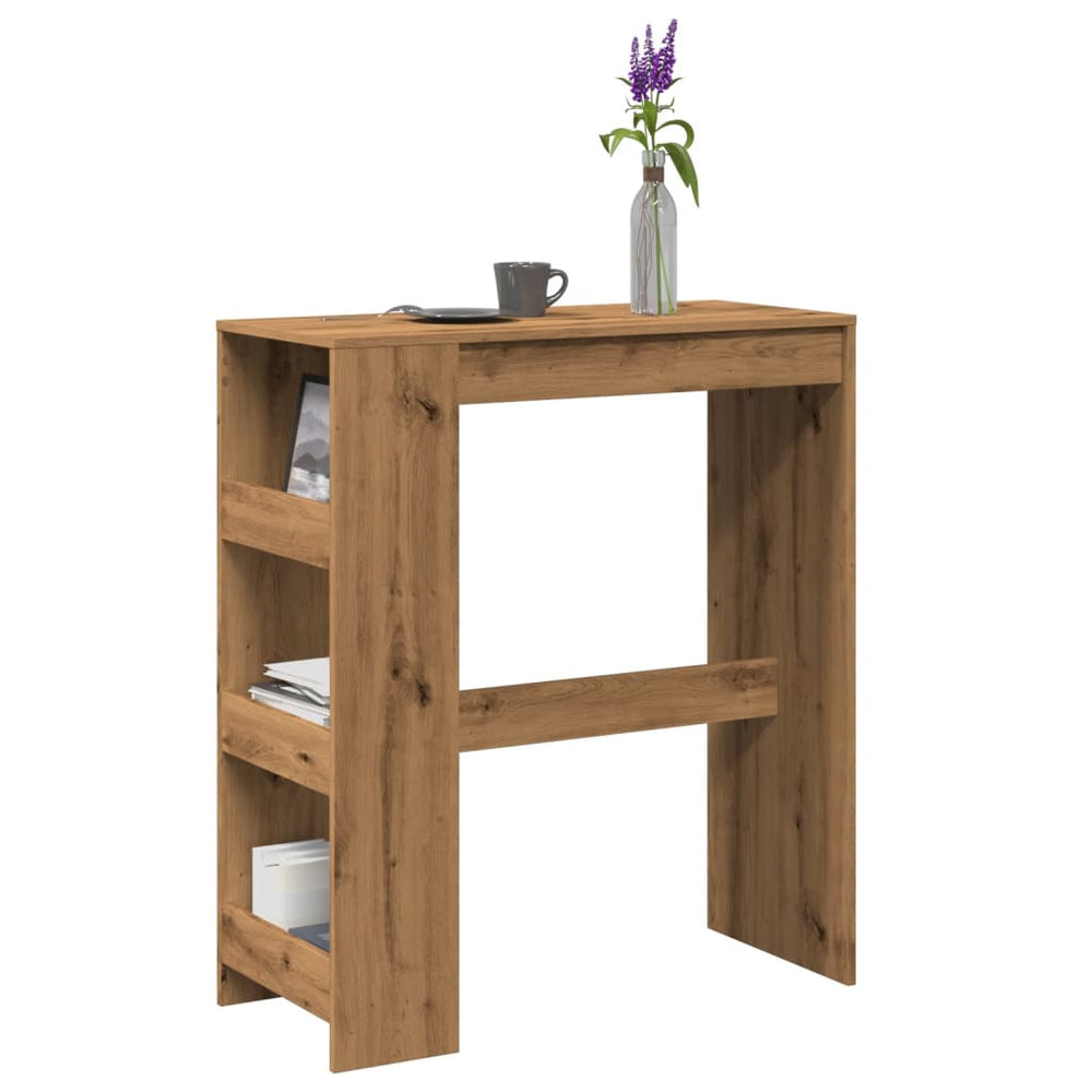 vidaXL Bar Table with Racks 90x40x103.5 cm Engineered Wood