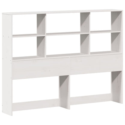 Headboard with Storage Solid Wood Pine White 160 cm