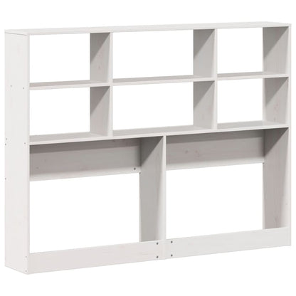 Headboard with Storage Solid Wood Pine White 160 cm