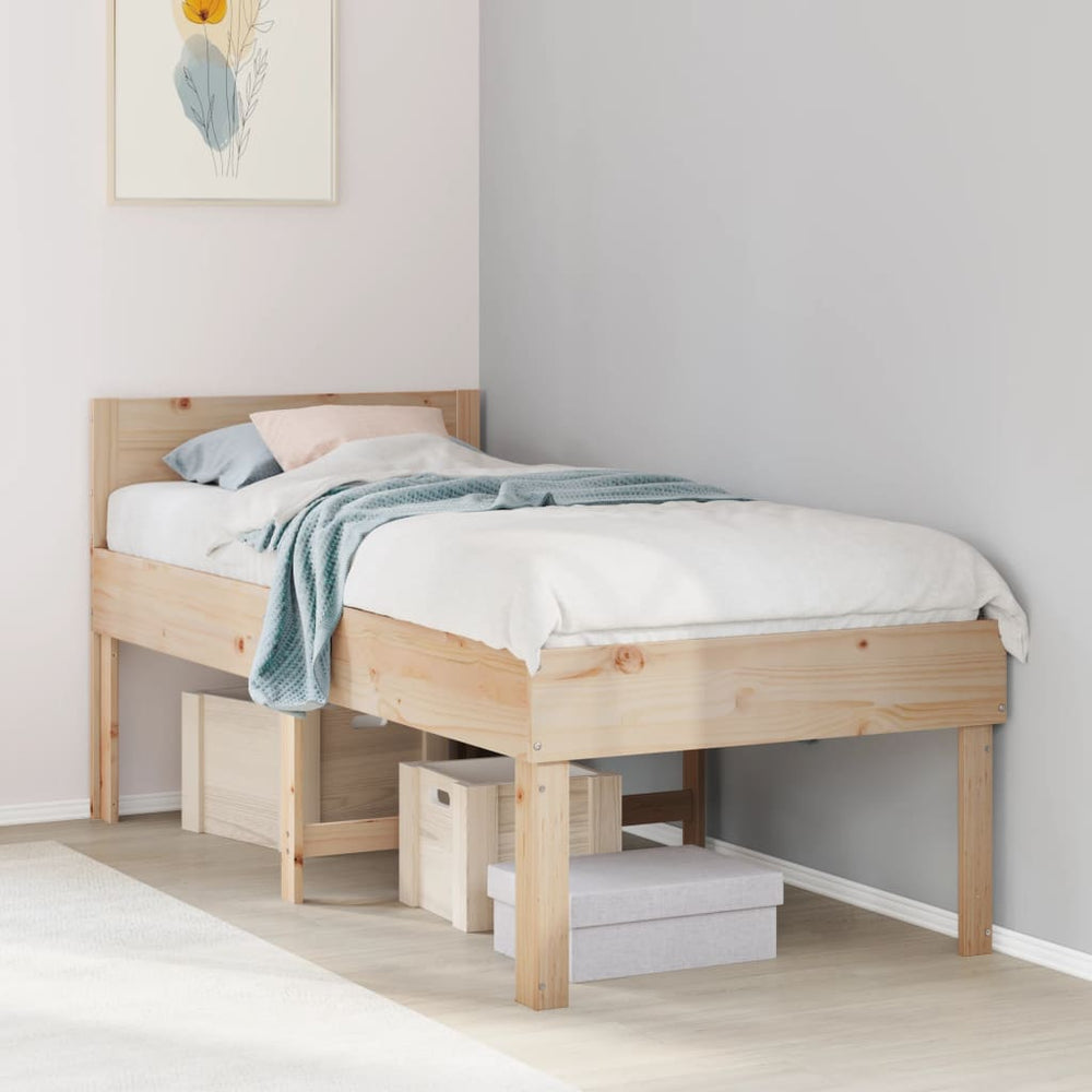 vidaXL Bed Frame without Mattress Solid Wood Pine