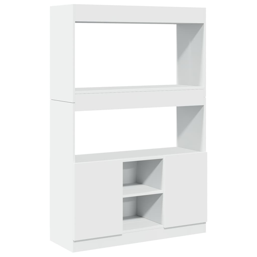 Highboard 92x33x140 cm Engineered Wood White 140 cm
