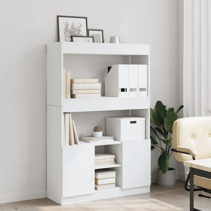 Highboard 92x33x140 cm Engineered Wood White 140 cm