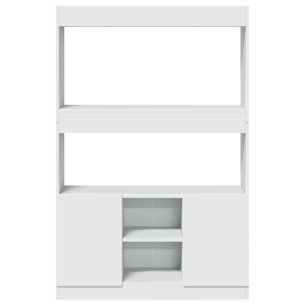 Highboard 92x33x140 cm Engineered Wood White 140 cm