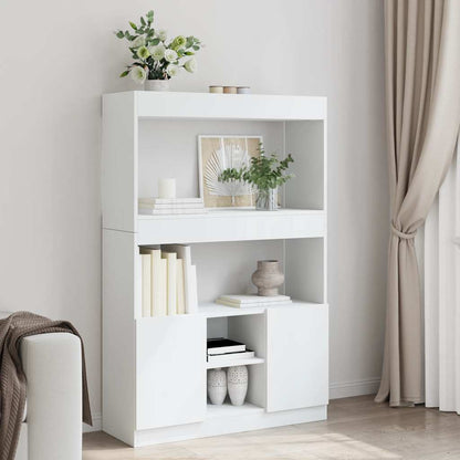 Highboard 92x33x140 cm Engineered Wood White 140 cm