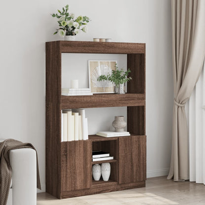 Highboard 92x33x140 cm Engineered Wood Brown oak 140 cm