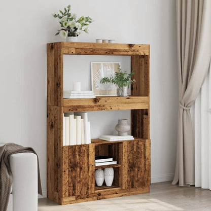 Highboard 92x33x140 cm Engineered Wood Old wood 140 cm