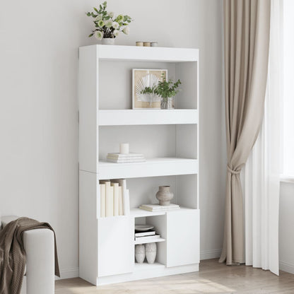 Highboard 92x33x140 cm Engineered Wood White 180 cm
