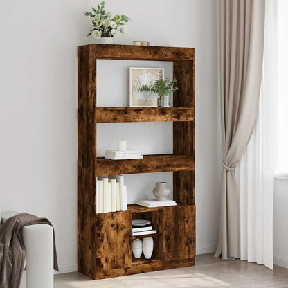 Highboard 92x33x140 cm Engineered Wood Smoked oak 180 cm