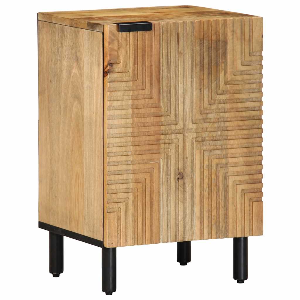 vidaXL 5 Piece Bathroom Furniture Set Brown Solid Wood Mango 6