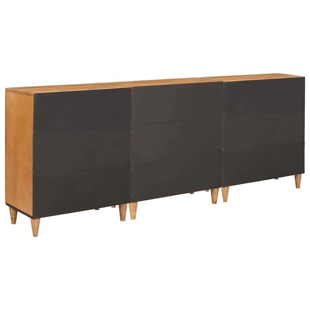 vidaXL Sideboard 3 pcs 180 x 33.5 x 75 cm Solid mango wood Brown 5