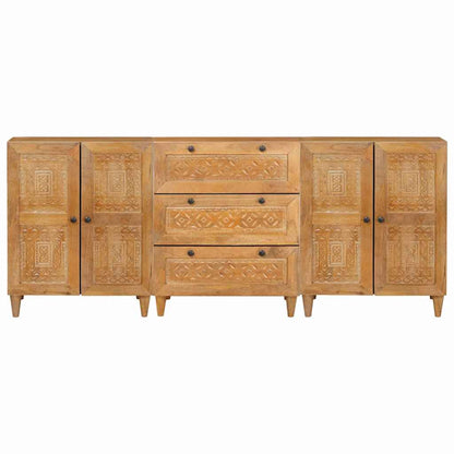 vidaXL Sideboard 3 pcs 180 x 33.5 x 75 cm Solid mango wood Brown 4