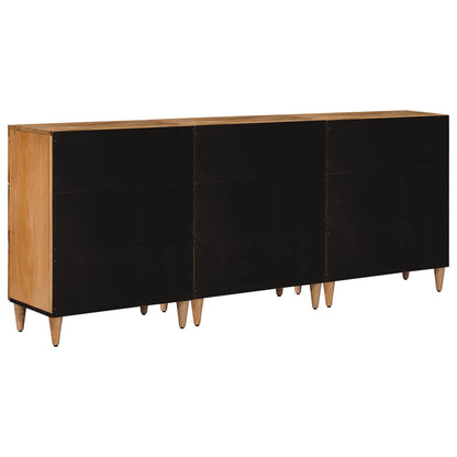 vidaXL Sideboard 3 pcs 60 x 33.5 x 75 cm Solid Mango Wood Natural 6