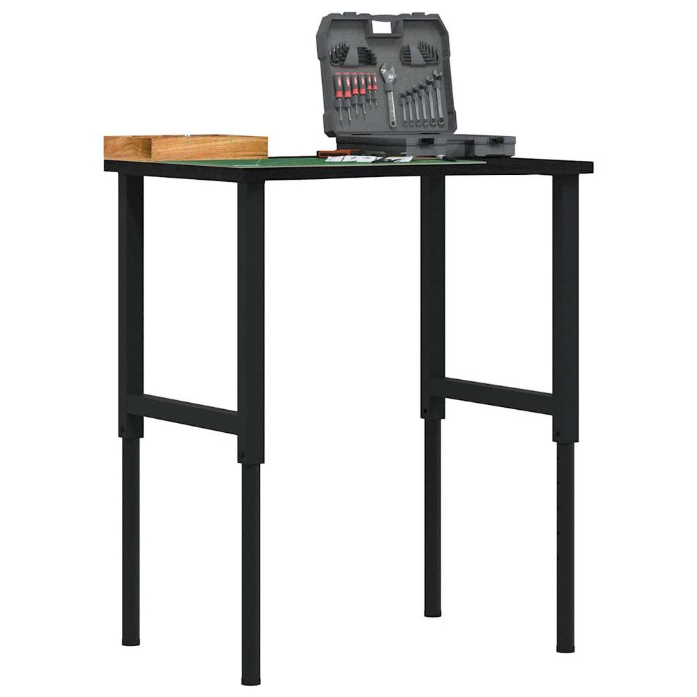 vidaXL Workbench 80x60x(71.5-98) Solid Wood Oak