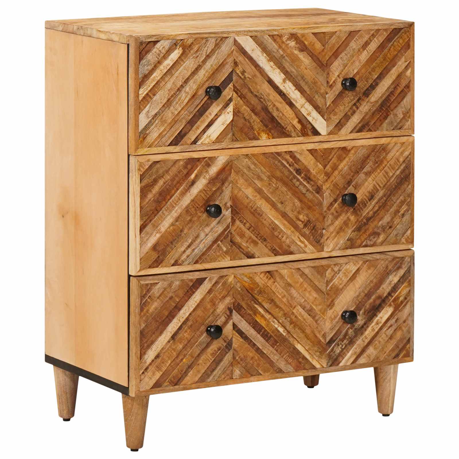 vidaXL Storage Cabinets 3 pcs 60 x 33.5 x 75 cm Solid Mango Wood Brown 4