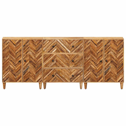 vidaXL Storage Cabinets 3 pcs 60 x 33.5 x 75 cm Solid Mango Wood Brown 5