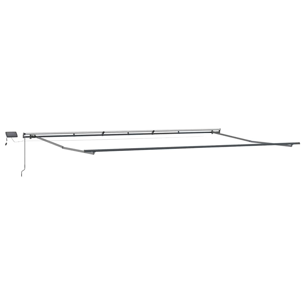 vidaXL Manual Retractable Awning with LEDs Brown 600x300 cm 6