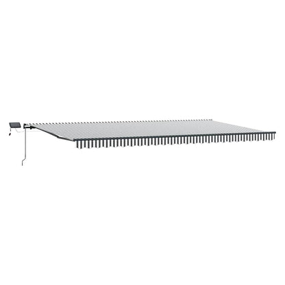 vidaXL Manual Retractable Awning with LEDs Anthracite&White 600x300 cm 2