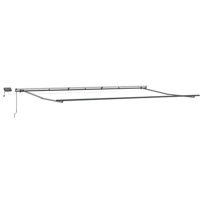 vidaXL Manual Retractable Awning with LEDs Anthracite&White 600x300 cm 6