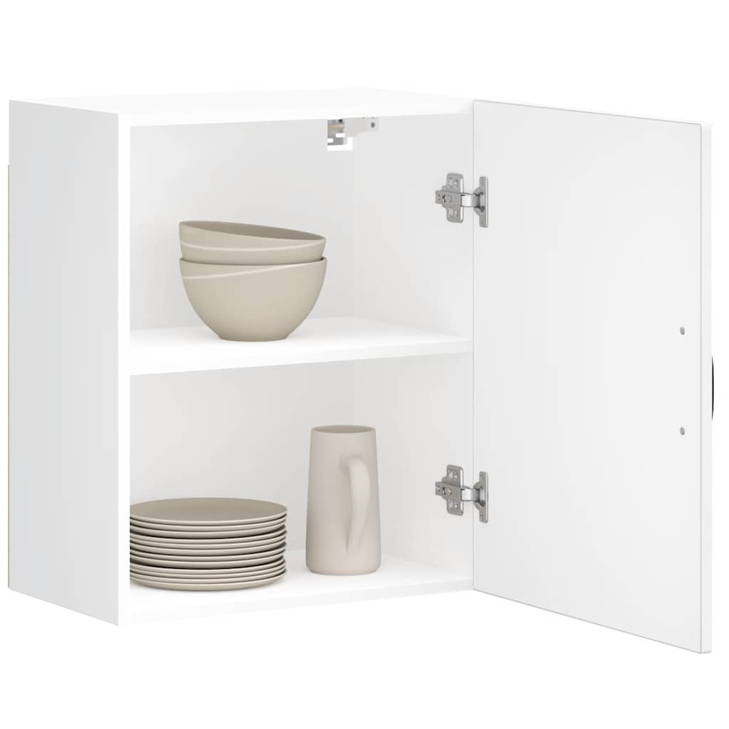 Kitchen Wall Cabinet "Lucca" Engineered Wood High Gloss White 1x wall cabinet (1 door) 50 cm wide 60 cm high