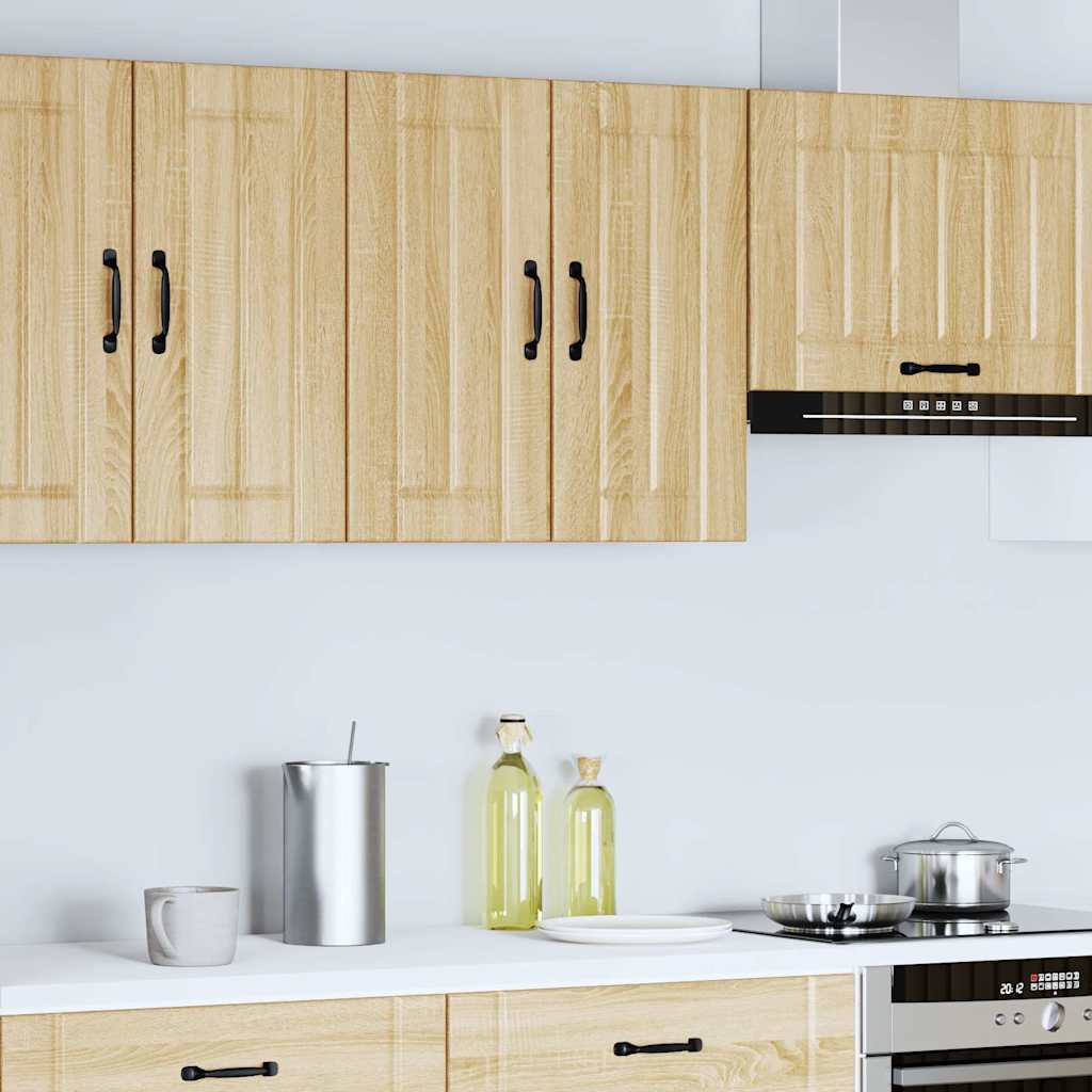 Kitchen Wall Cabinet "Lucca" Engineered Wood Sonoma Oak 1x wall cabinet (2 doors) 60 cm wide 60 cm high