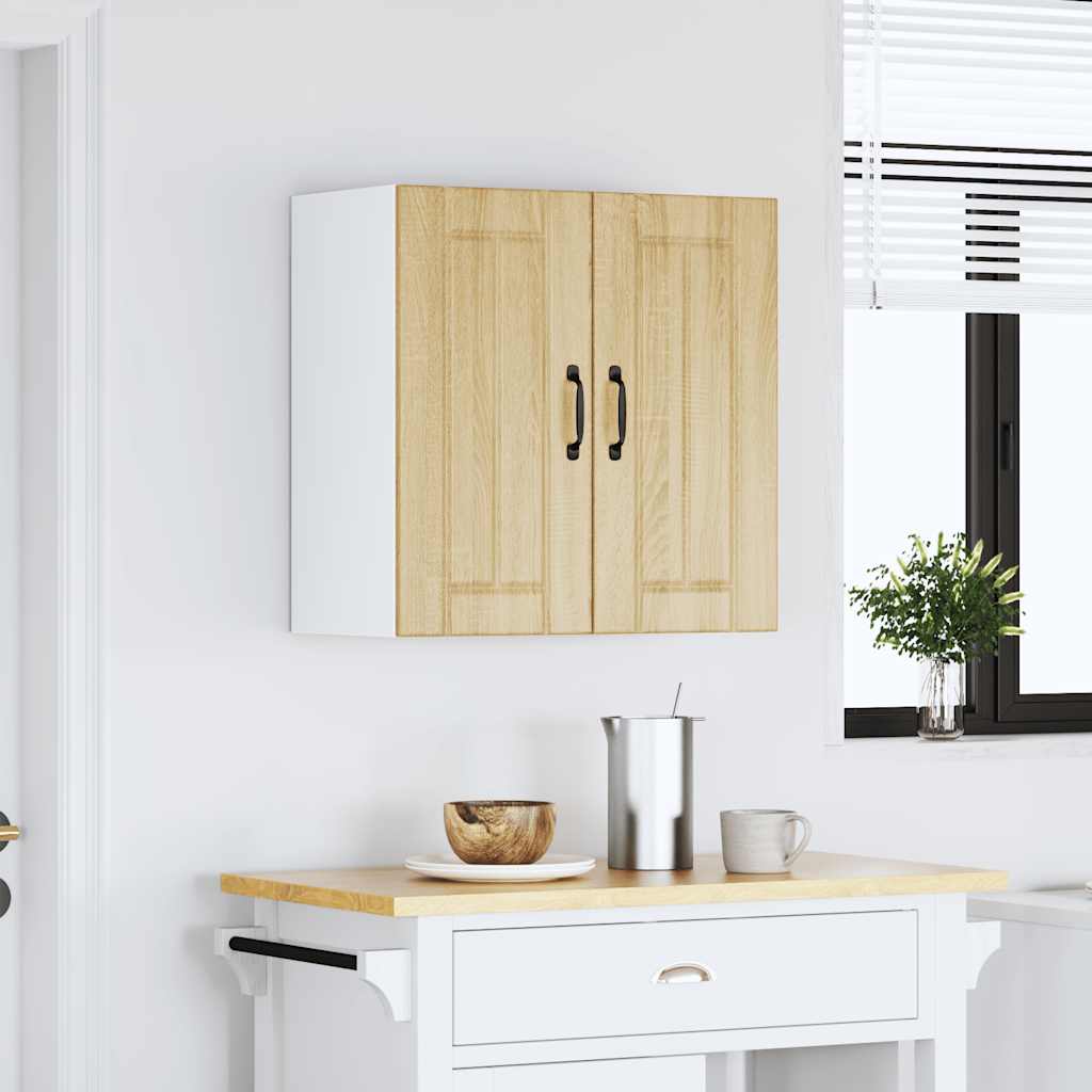 Kitchen Wall Cabinet "Lucca" Engineered Wood Sonoma Oak 1x wall cabinet (2 doors) 60 cm wide 60 cm high