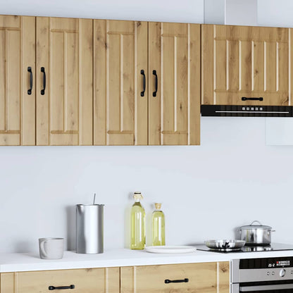 Kitchen Wall Cabinet "Lucca" Engineered Wood Artisan Oak 1x wall cabinet (2 doors) 60 cm wide 60 cm high