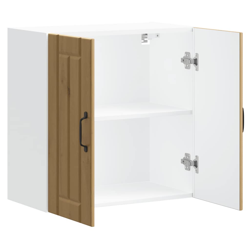 Kitchen Wall Cabinet "Lucca" Engineered Wood Artisan Oak 1x wall cabinet (2 doors) 60 cm wide 60 cm high
