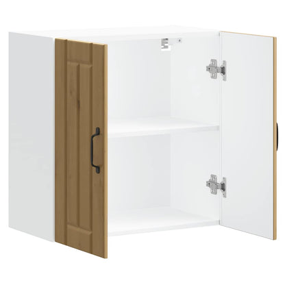 Kitchen Wall Cabinet "Lucca" Engineered Wood Artisan Oak 1x wall cabinet (2 doors) 60 cm wide 60 cm high