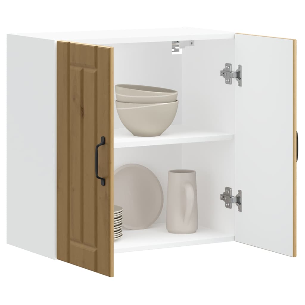 Kitchen Wall Cabinet "Lucca" Engineered Wood Artisan Oak 1x wall cabinet (2 doors) 60 cm wide 60 cm high