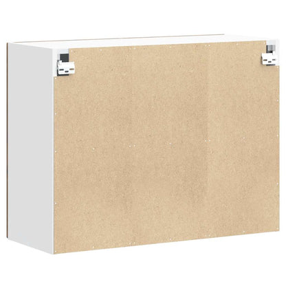 Kitchen Wall Cabinet "Lucca" Engineered Wood Smoked Oak 1x wall cabinet (2 doors) 80 cm wide 60 cm high