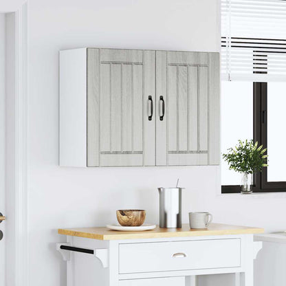 Kitchen Wall Cabinet "Lucca" Engineered Wood Grey Sonoma 1x wall cabinet (2 doors) 80 cm wide 60 cm high