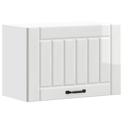 Kitchen Wall Cabinet "Lucca" Engineered Wood High Gloss White 1x wall cabinet (1 flap door) 60 cm wide 40 cm high
