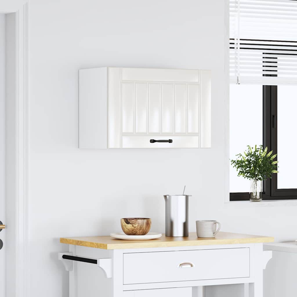 Kitchen Wall Cabinet "Lucca" Engineered Wood High Gloss White 1x wall cabinet (1 flap door) 60 cm wide 40 cm high