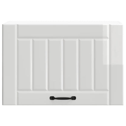 Kitchen Wall Cabinet "Lucca" Engineered Wood High Gloss White 1x wall cabinet (1 flap door) 60 cm wide 40 cm high