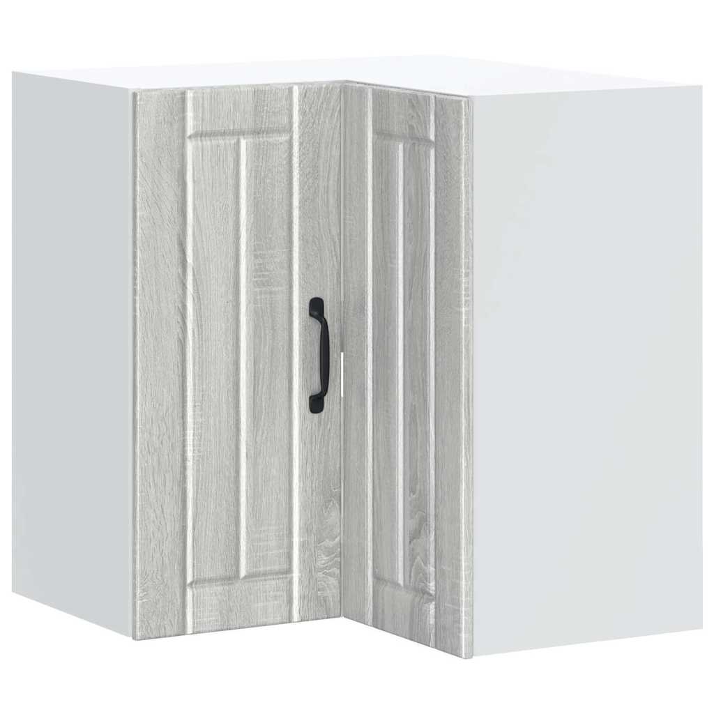 Kitchen Wall Cabinet "Lucca" Engineered Wood Grey Sonoma 1x wall corner cabinet 57 cm wide 60 cm high