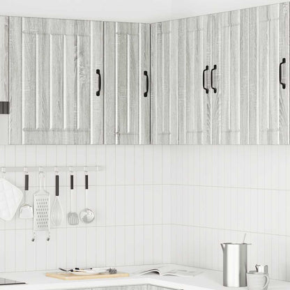 Kitchen Wall Cabinet "Lucca" Engineered Wood Grey Sonoma 1x wall corner cabinet 57 cm wide 60 cm high