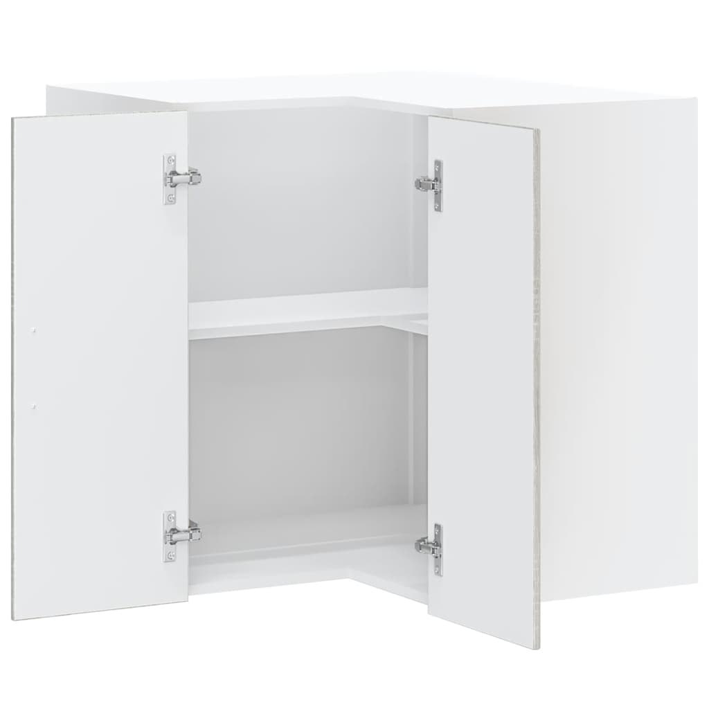 Kitchen Wall Cabinet "Lucca" Engineered Wood Grey Sonoma 1x wall corner cabinet 57 cm wide 60 cm high