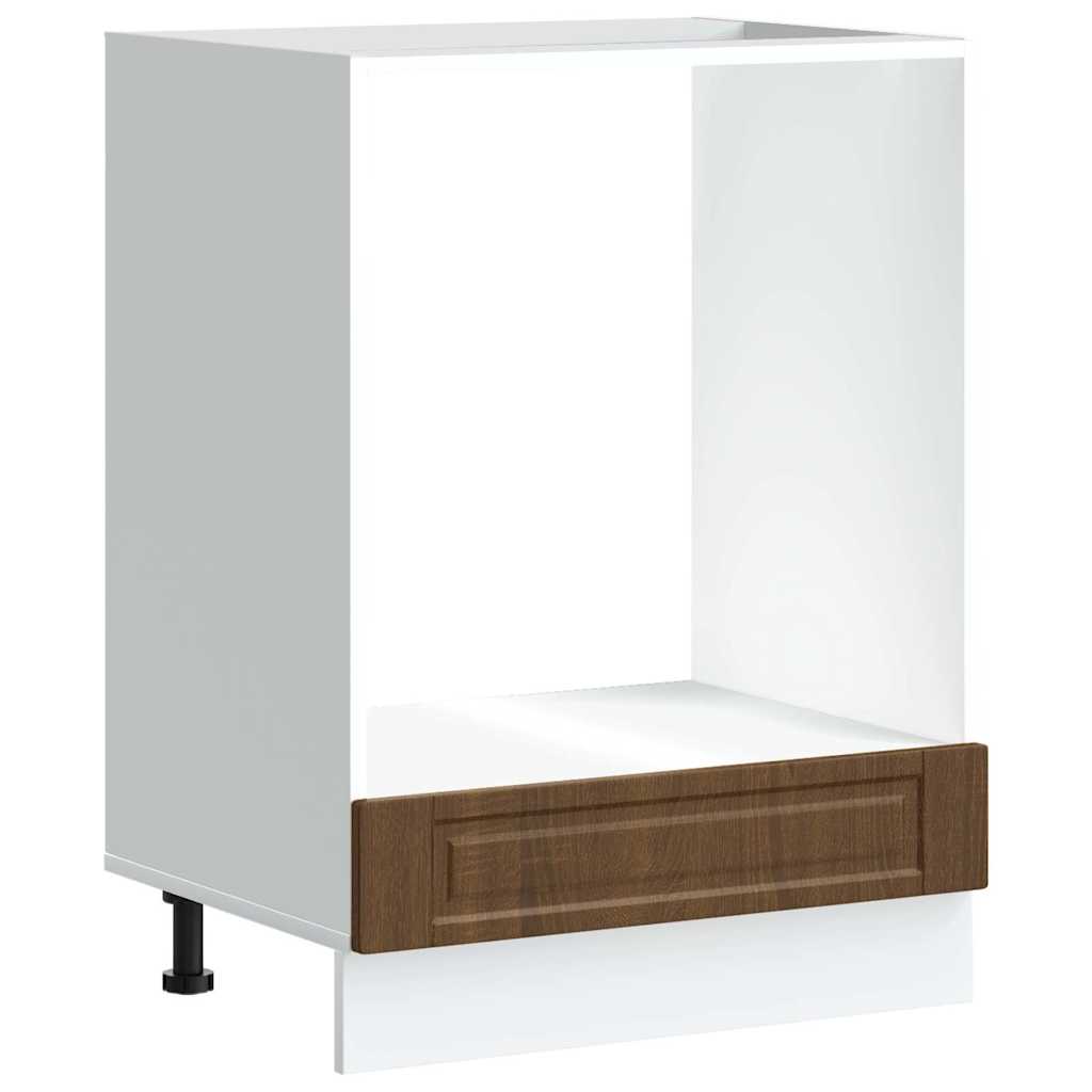 Kitchen Base Cabinet "Porto" Engineered Wood Brown Oak 1x oven cabinet 60 cm wide 81.5 cm high