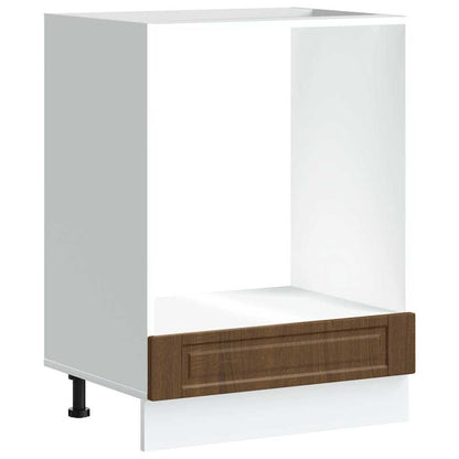 Kitchen Base Cabinet "Porto" Engineered Wood Brown Oak 1x oven cabinet 60 cm wide 81.5 cm high